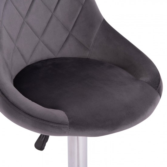 ΣΚΑΜΠΟ ΜΠΑΡ ROSE ΜΕ ΑΜΟΡΤΙΣΕΡ ΧΡΩΜΙΟΥ & ΓΚΡΙ ΒΕΛΟΥΔΟ 48x45x105Υεκ.