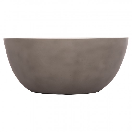 ΤΡΑΠΕΖΙ ΣΑΛΟΝΙΟΥ ΣΤΡΟΓΓΥΛΟ ALLAN FIBER CEMENT ΣΕ ΓΚΡΙ Φ92x49Υεκ.