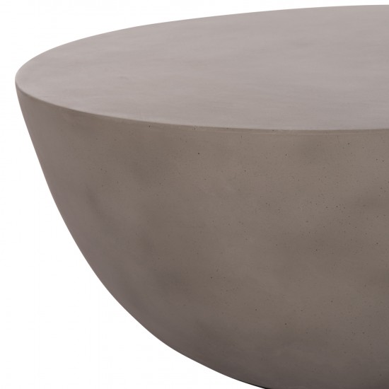 ΤΡΑΠΕΖΙ ΣΑΛΟΝΙΟΥ ΣΤΡΟΓΓΥΛΟ ALLAN FIBER CEMENT ΣΕ ΓΚΡΙ Φ92x49Υεκ.