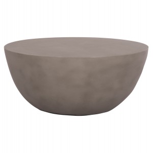 ΤΡΑΠΕΖΙ ΣΑΛΟΝΙΟΥ ΣΤΡΟΓΓΥΛΟ ALLAN FIBER CEMENT ΣΕ ΓΚΡΙ Φ92x49Υεκ.