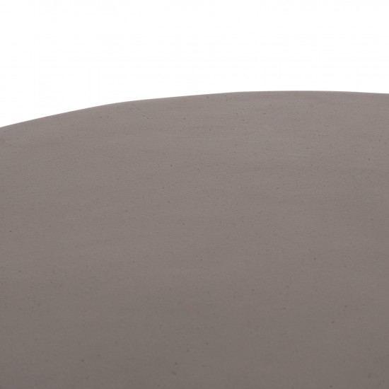 ΤΡΑΠΕΖΙ ΣΑΛΟΝΙΟΥ ΣΤΡΟΓΓΥΛΟ ALLAN FIBER CEMENT ΣΕ ΓΚΡΙ Φ92x49Υεκ.