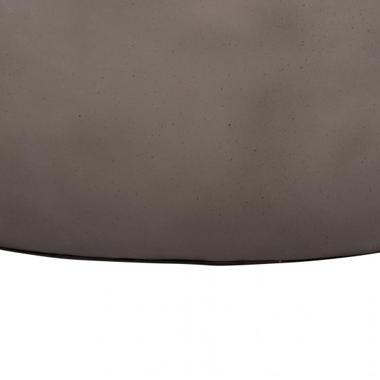 ΤΡΑΠΕΖΙ ΣΑΛΟΝΙΟΥ ΣΤΡΟΓΓΥΛΟ ALLAN FIBER CEMENT ΣΕ ΓΚΡΙ Φ92x49Υεκ.