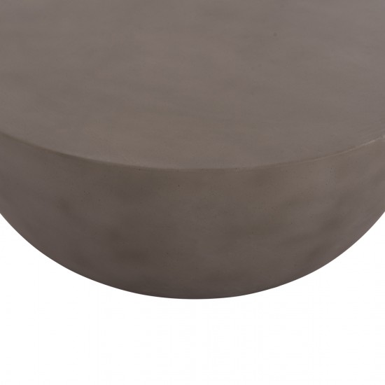 ΤΡΑΠΕΖΙ ΣΑΛΟΝΙΟΥ ΣΤΡΟΓΓΥΛΟ ALLAN FIBER CEMENT ΣΕ ΓΚΡΙ Φ92x49Υεκ.