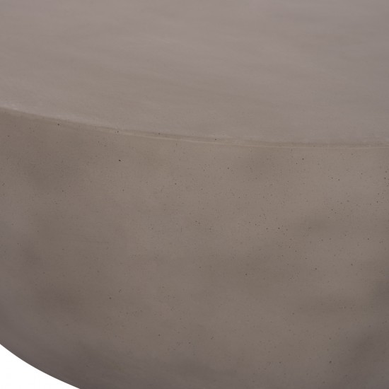 ΤΡΑΠΕΖΙ ΣΑΛΟΝΙΟΥ ΣΤΡΟΓΓΥΛΟ ALLAN FIBER CEMENT ΣΕ ΓΚΡΙ Φ92x49Υεκ.