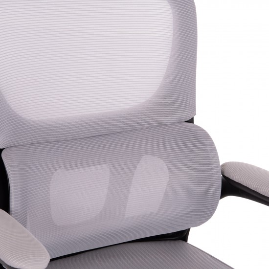 ΚΑΡΕΚΛΑ ΓΡΑΦΕΙΟΥ BASTON ΓΚΡΙ MESH & ΜΑΥΡΟ PP ΣΚΕΛΕΤΟΣ 64x60x127Υεκ.