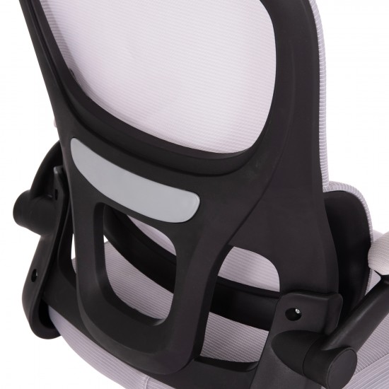 ΚΑΡΕΚΛΑ ΓΡΑΦΕΙΟΥ BASTON ΓΚΡΙ MESH & ΜΑΥΡΟ PP ΣΚΕΛΕΤΟΣ 64x60x127Υεκ.