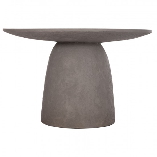 ΤΡΑΠΕΖΙ ΤΡΑΠΕΖΑΡΙΑΣ ΣΤΡΟΓΓΥΛΟ SEPPO FIBER CEMENT ΣΕ ΓΚΡΙ Φ119,5x75,5Υεκ.