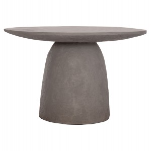 ΤΡΑΠΕΖΙ ΤΡΑΠΕΖΑΡΙΑΣ ΣΤΡΟΓΓΥΛΟ SEPPO FIBER CEMENT ΣΕ ΓΚΡΙ Φ119,5x75,5Υεκ.