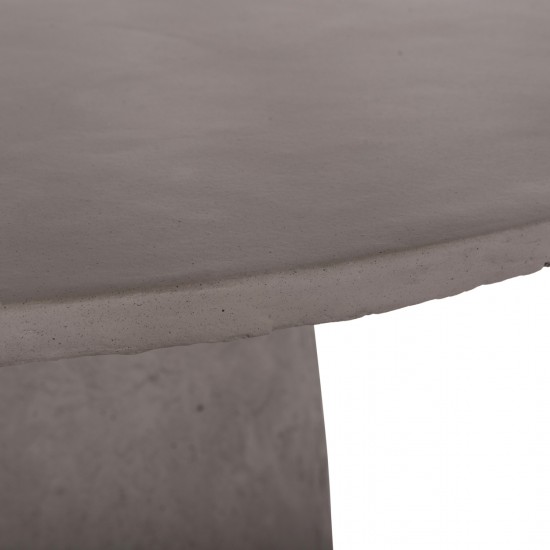 ΤΡΑΠΕΖΙ ΤΡΑΠΕΖΑΡΙΑΣ ΣΤΡΟΓΓΥΛΟ SEPPO FIBER CEMENT ΣΕ ΓΚΡΙ Φ119,5x75,5Υεκ.