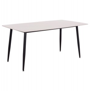 ΤΡΑΠΕΖΙ RAVEN ΚΕΡΑΜΙΚΟ TOP ΜΕ ΟΨΗ ΛΕΥΚΟ ΜΑΡΜΑΡΟ 160x80x74Υεκ.
