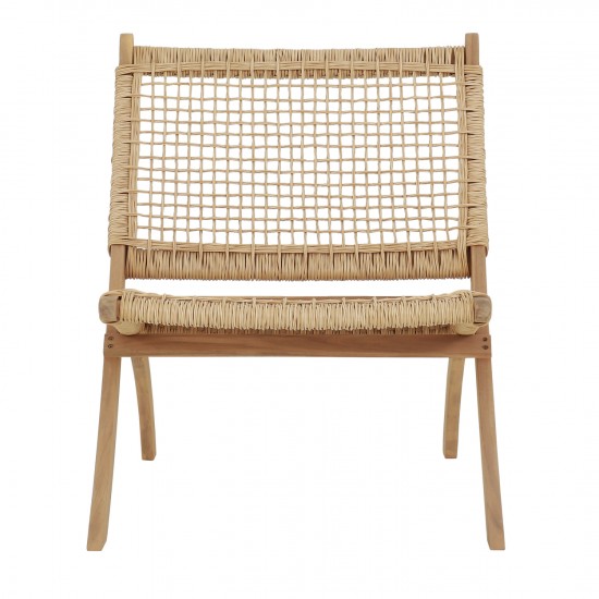 ΚΑΡΕΚΛΑ ΑΝΑΔΙΠΛΟΥΜΕΝΗ FERMO  ΞΥΛΟ ΑΚΑΚΙΑΣ ΦΥΣΙΚΟ-ΣΥΝΘ.WICKER 78x60x73Υεκ.