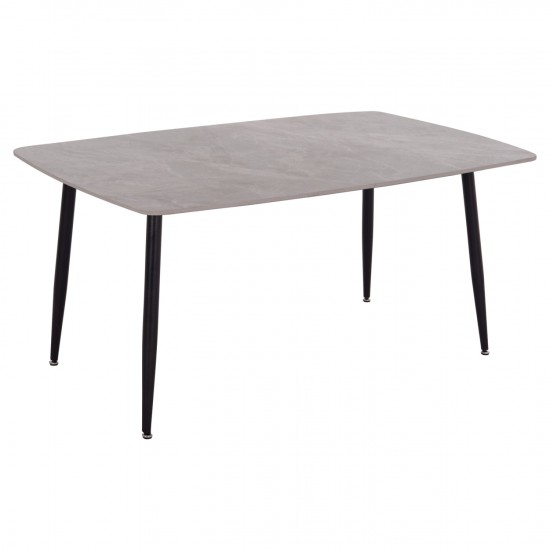 ΤΡΑΠΕΖΙ RAVEN ΚΕΡΑΜΙΚΟ TOP ΜΕ ΟΨΗ ΓΚΡΙ ΜΑΡΜΑΡΟ 160x80x74Υεκ.
