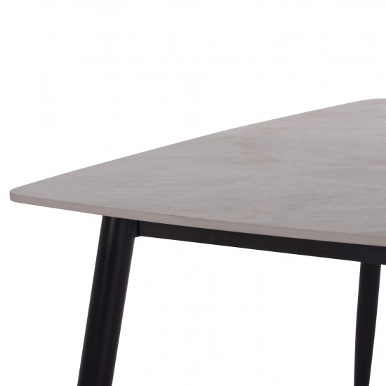 ΤΡΑΠΕΖΙ RAVEN ΚΕΡΑΜΙΚΟ TOP ΜΕ ΟΨΗ ΓΚΡΙ ΜΑΡΜΑΡΟ 160x80x74Υεκ.