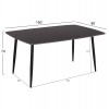 ΤΡΑΠΕΖΙ RAVEN ΚΕΡΑΜΙΚΟ TOP ΜΕ ΟΨΗ ΜΑΥΡΟ ΜΑΡΜΑΡΟ 160x80x74Υεκ.