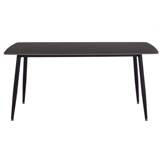 ΤΡΑΠΕΖΙ RAVEN ΚΕΡΑΜΙΚΟ TOP ΜΕ ΟΨΗ ΜΑΥΡΟ ΜΑΡΜΑΡΟ 160x80x74Υεκ.