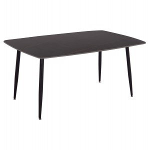 ΤΡΑΠΕΖΙ RAVEN ΚΕΡΑΜΙΚΟ TOP ΜΕ ΟΨΗ ΜΑΥΡΟ ΜΑΡΜΑΡΟ 160x80x74Υεκ.