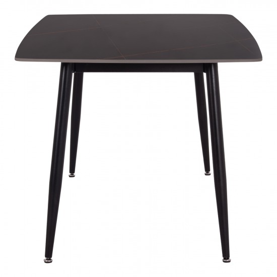 ΤΡΑΠΕΖΙ RAVEN ΚΕΡΑΜΙΚΟ TOP ΜΕ ΟΨΗ ΜΑΥΡΟ ΜΑΡΜΑΡΟ 160x80x74Υεκ.