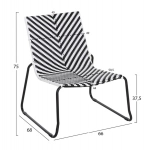 ΣΕΤ LOUNGE 3TMX ΕΞ.ΧΩΡΟΥ PONY ΜΕΤΑΛΛΟ ΣΕ ΓΚΡΙ ΣΥΝΘ.RATTAN ΣΕ ΛΕΥΚΟ-ΜΑΥΡΟ