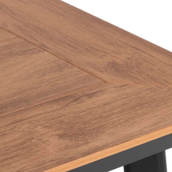 ΣΕΤ ΤΡΑΠΕΖΑΡΙΑΣ TABER ΤΡΑΠΕΖΙ & 4 ΠΟΛΥΘΡΟΝΕΣ-ΑΛΟΥΜΙΝΙΟ & POLYWOOD-ΑΝΘΡΑΚΙ