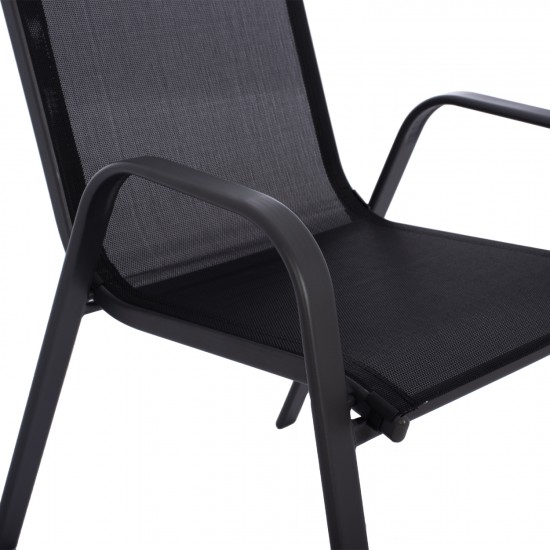 ΣΕΤ ΤΡΑΠΕΖΑΡΙΑΣ 5ΤΜΧ ΜΕΤΑΛΛΙΚO ΜΕ 4 ΚΑΡΕΚΛΕΣ & ΤΡΑΠΕΖΙ 110x60 ΜΑΥΡΟ