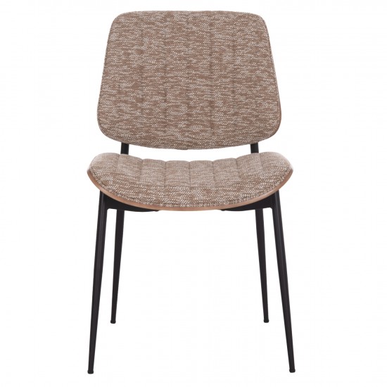 ΚΑΡΕΚΛΑ ΤΡΑΠΕΖΑΡΙΑΣ CONTI ΜΑΥΡΟ ΜΕΤΑΛΛΟ ΚΑΦΕ ΥΦΑΣΜΑ 49x56x82Υεκ.