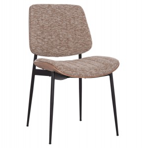 ΚΑΡΕΚΛΑ ΤΡΑΠΕΖΑΡΙΑΣ CONTI ΜΑΥΡΟ ΜΕΤΑΛΛΟ ΚΑΦΕ ΥΦΑΣΜΑ 49x56x82Υεκ.