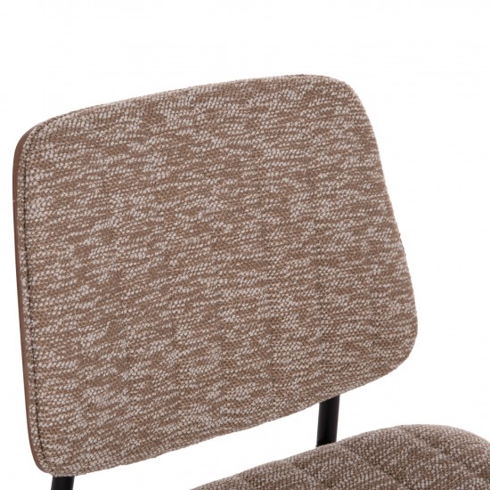 ΚΑΡΕΚΛΑ ΤΡΑΠΕΖΑΡΙΑΣ CONTI ΜΑΥΡΟ ΜΕΤΑΛΛΟ ΚΑΦΕ ΥΦΑΣΜΑ 49x56x82Υεκ.