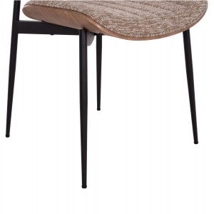 ΚΑΡΕΚΛΑ ΤΡΑΠΕΖΑΡΙΑΣ CONTI ΜΑΥΡΟ ΜΕΤΑΛΛΟ ΚΑΦΕ ΥΦΑΣΜΑ 49x56x82Υεκ.