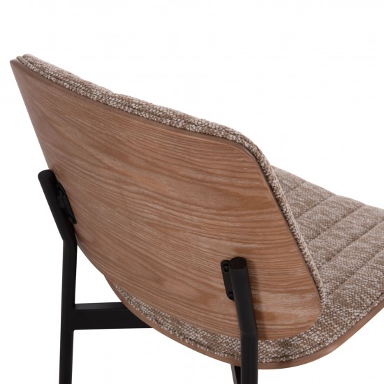 ΚΑΡΕΚΛΑ ΤΡΑΠΕΖΑΡΙΑΣ CONTI ΜΑΥΡΟ ΜΕΤΑΛΛΟ ΚΑΦΕ ΥΦΑΣΜΑ 49x56x82Υεκ.