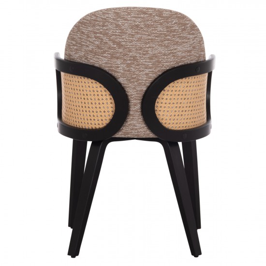 ΠΟΛΥΘΡΟΝΑ ΤΡΑΠΕΖΑΡΙΑΣ BECKER PLYWOOD ΜΑΥΡΟ ΚΑΦΕ ΥΦΑΣΜΑ 54x62x79Υεκ.