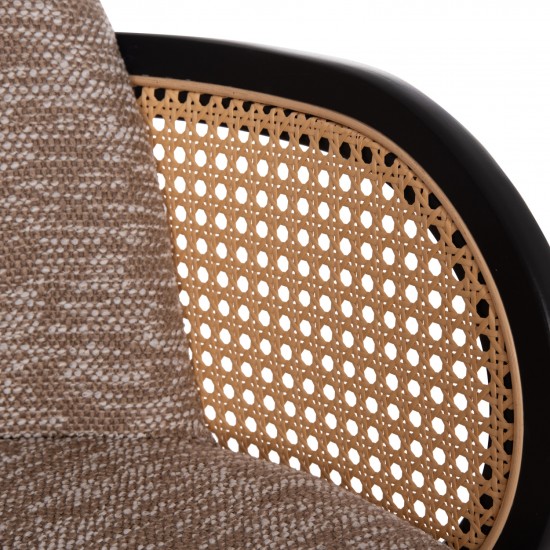 ΠΟΛΥΘΡΟΝΑ ΤΡΑΠΕΖΑΡΙΑΣ BECKER PLYWOOD ΜΑΥΡΟ ΚΑΦΕ ΥΦΑΣΜΑ 54x62x79Υεκ.