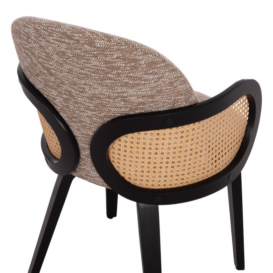 ΠΟΛΥΘΡΟΝΑ ΤΡΑΠΕΖΑΡΙΑΣ BECKER PLYWOOD ΜΑΥΡΟ ΚΑΦΕ ΥΦΑΣΜΑ 54x62x79Υεκ.