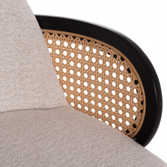 ΣΚΑΜΠΟ ΜΠΑΡ ΠΕΡΙΣΤΡΕΦΟΜΕΝΟ BECKER PLYWOOD ΜΑΥΡΟ ΕΚΡΟΥ ΥΦΑΣΜΑ 50x52x100Υ