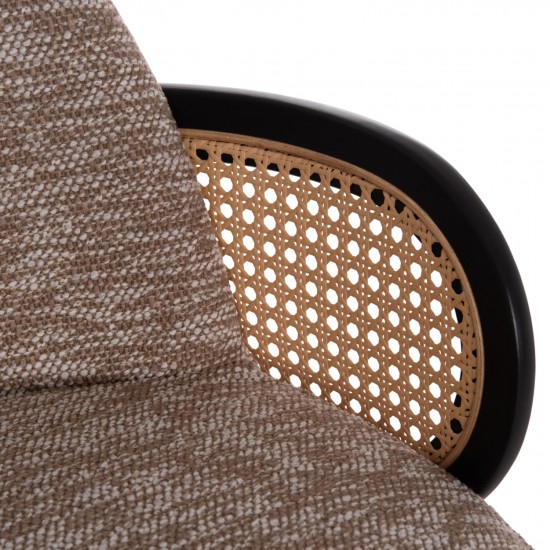 ΣΚΑΜΠΟ ΜΠΑΡ ΠΕΡΙΣΤΡΕΦΟΜΕΝΟ BECKER PLYWOOD ΜΑΥΡΟ ΚΑΦΕ ΥΦΑΣΜΑ 50x52x100Υ