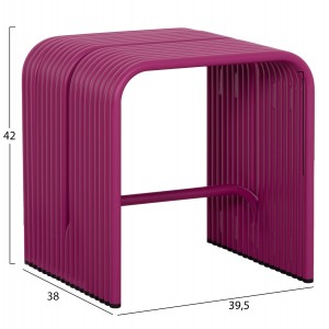 ΣΚΑΜΠΟ ΣΕΙΡΑ INTREPID ΑΛΟΥΜΙΝΙΟ ΣΕ ΜΩΒ ΧΡΩΜΑ 40x38x42,5Yεκ.