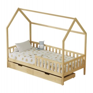 ΚΡΕΒΑΤΙ ΠΑΙΔΙΚΟ ΜΕ ΣΥΡΤΑΡΙΑ PHYLLIS τ.MONTESSORI ΦΥΣΙΚΟ 196x97x161Υεκ.