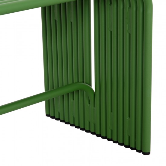 ΠΑΓΚΑΚΙ 2-ΘΕΣΙΟ ΣΕΙΡΑ INTREPID ΑΛΟΥΜΙΝΙΟ ΣΕ ΠΡΑΣΙΝΟ ΧΡΩΜΑ 109,5x37x42Υ