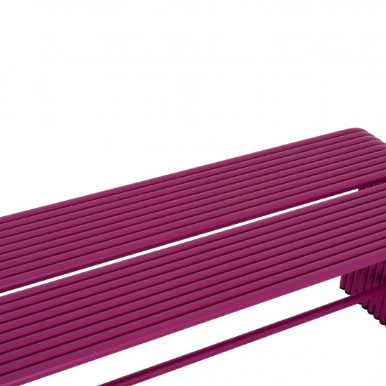 ΠΑΓΚΑΚΙ 2-ΘΕΣΙΟ ΣΕΙΡΑ INTREPID ΑΛΟΥΜΙΝΙΟ ΣΕ ΜΩΒ ΧΡΩΜΑ 109,5x37x42Υ