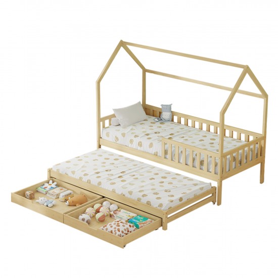 ΠΑΙΔΙΚΟ ΚΡΕΒΑΤΙ 3 ΣΕ 1 PHYLLIS ΞΥΛΟ ΠΕΥΚΟΥ ΦΥΣΙΚΟ 206x97x166Υεκ.