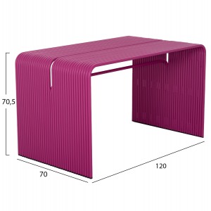 ΤΡΑΠΕΖΙ ΤΡΑΠΕΖΑΡΙΑΣ ΣΕΙΡΑ INTREPID ΑΛΟΥΜΙΝΙΟ ΜΩΒ 120x70x70.5Υεκ.