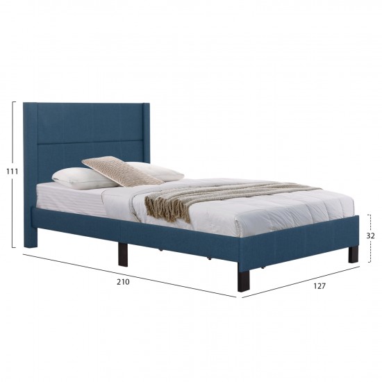 ΚΡΕΒΑΤΙ TRILLOP ΜΠΛΕ ΥΦΑΣΜΑ ΓΙΑ ΜΟΝΟ ΣΤΡΩΜΑ 120X200εκ.