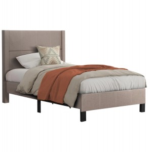 ΚΡΕΒΑΤΙ TRILLOP ΜΠΕΖ ΥΦΑΣΜΑ ΓΙΑ ΜΟΝΟ ΣΤΡΩΜΑ 120x200εκ.