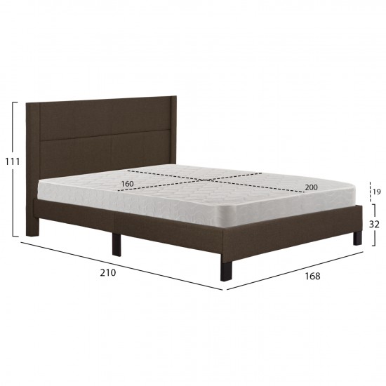 ΚΡΕΒΑΤΙ ΔΙΠΛΟ & ΣΤΡΩΜΑ TRILLOP ΚΑΦΕ ΥΦΑΣΜΑ ΓΙΑ 160x200εκ ΚΡΕΒΑΤΙ ΔΙΠΛΟ & ΣΤΡΩΜΑ TRILLOP ΚΑΦΕ ΥΦΑΣΜΑ ΓΙΑ 160x200εκ