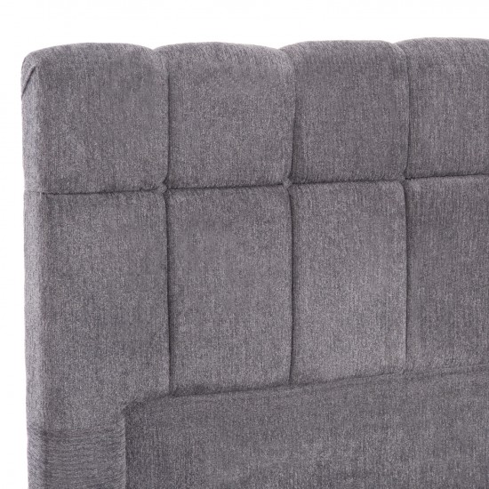 ΚΡΕΒΑΤΙ ΔΙΠΛΟ ΜΕ ΣΤΡΩΜΑ & ΑΠΟΘ.ΧΩΡΟ RAMON ΓΚΡΙ ΜΠΟΥΚΛΕ--ΓΙΑ 160x200εκ