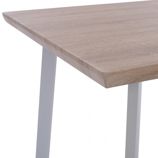 ΣΕΤ ΤΡΑΠΕΖΑΡΙΑΣ 5ΤΜΧ OFIRA MDF TOP ΣΕ SONAMA ΛΕΥΚΕΣ ΚΑΡΕΚΛΕΣ 140x80x76Υ