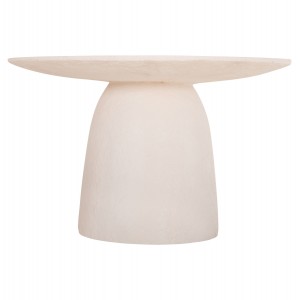 ΤΡΑΠΕΖΙ ΤΡΑΠΕΖΑΡΙΑΣ ΣΤΡΟΓΓΥΛΟ SEPPO FIBER CEMENT ΛΕΥΚΟ Φ119,5x75,5Υεκ.