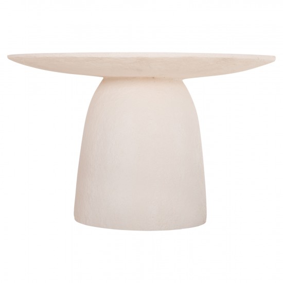 ΤΡΑΠΕΖΙ ΤΡΑΠΕΖΑΡΙΑΣ ΣΤΡΟΓΓΥΛΟ SEPPO FIBER CEMENT ΛΕΥΚΟ Φ119,5x75,5Υεκ.