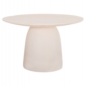 ΤΡΑΠΕΖΙ ΤΡΑΠΕΖΑΡΙΑΣ ΣΤΡΟΓΓΥΛΟ SEPPO FIBER CEMENT ΛΕΥΚΟ Φ119,5x75,5Υεκ.