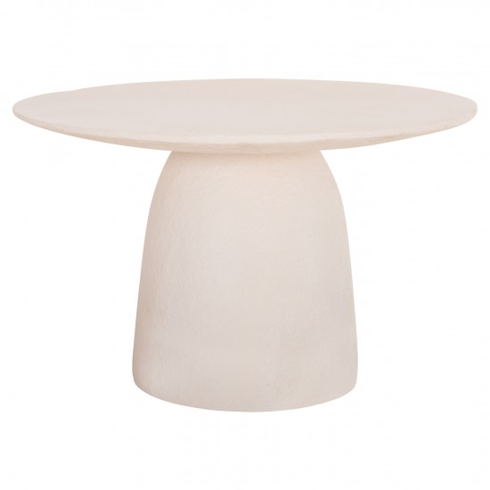 ΤΡΑΠΕΖΙ ΤΡΑΠΕΖΑΡΙΑΣ ΣΤΡΟΓΓΥΛΟ SEPPO FIBER CEMENT ΛΕΥΚΟ Φ119,5x75,5Υεκ.