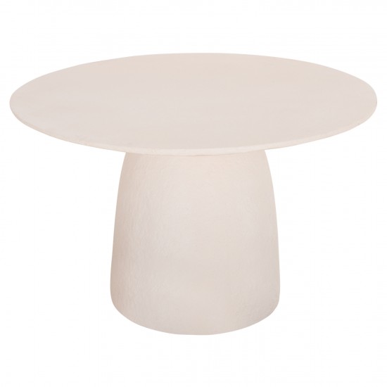 ΤΡΑΠΕΖΙ ΤΡΑΠΕΖΑΡΙΑΣ ΣΤΡΟΓΓΥΛΟ SEPPO FIBER CEMENT ΛΕΥΚΟ Φ119,5x75,5Υεκ.